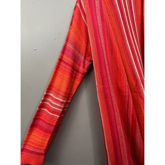 J Jill Waterfall Cardigan open Sweater Womens XS Petite Striped Knit Lightweight - Picture 6 of 7